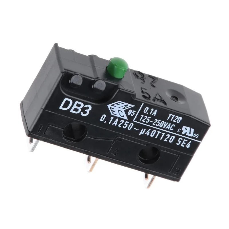 ZF Button Micro Switch Solder Terminal 100mA 250V ac SPDT IP50 DB3C-A1AA