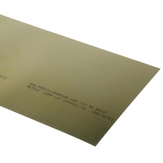 RS PRO Brass Shim 2.5 mm Length x 150 mm Width x 0.1 mm Thickness 518-839