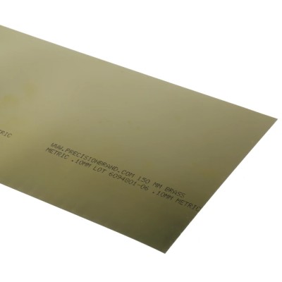 RS PRO Brass Shim 2.5 mm Length x 150 mm Width x 0.1 mm Thickness 518-839