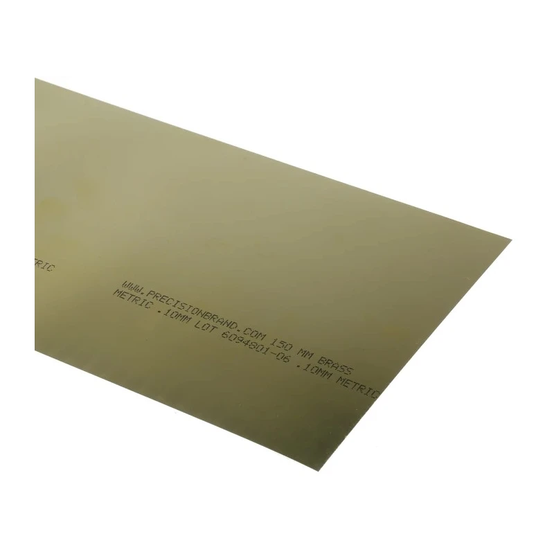 RS PRO Brass Shim 2.5 mm Length x 150 mm Width x 0.1 mm Thickness 518-839