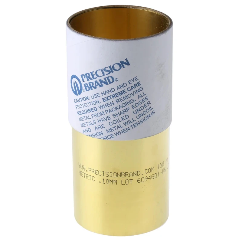 RS PRO Brass Shim 2.5 mm Length x 150 mm Width x 0.1 mm Thickness 518-839