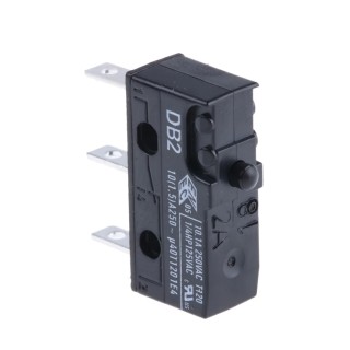 ZF Button Micro Switch with Tab Terminal, 10.1A, 250 V AC, SPDT, IP50 Protection DB2C-B1AA