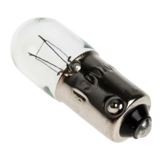 RS PRO BA9S Indicator Light Clear Incandescent Bulb 30V 2W 70mA 10mm Diameter 28mm Length 5000h Life BA9S