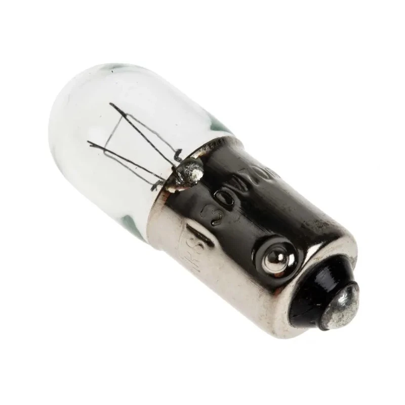 RS PRO BA9S Indicator Light Clear Incandescent Bulb 30V 2W 70mA 10mm Diameter 28mm Length 5000h Life BA9S