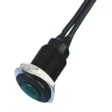Oxley Green LED Panel Mount Indicator 10.2 mm Mount Hole, Flying Lead Termination, IP66, 5V OXL/CLH/100/FL30/GN
