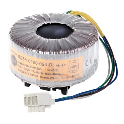 Nuvotem Talema Toroidal Transformer 230 V AC Primary Voltage 24 V AC Secondary Voltage 6.667 A Output Current 58-0160-024-D