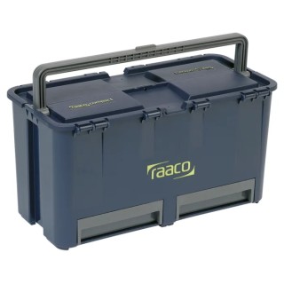 Raaco 2 Drawer Plastic Tool Box Grey 474 mm x 239 mm x 248 mm 136587