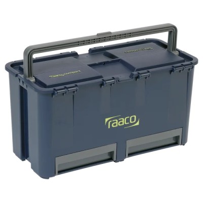 Raaco 2 Drawer Plastic Tool Box Grey 474 mm x 239 mm x 248 mm 136587