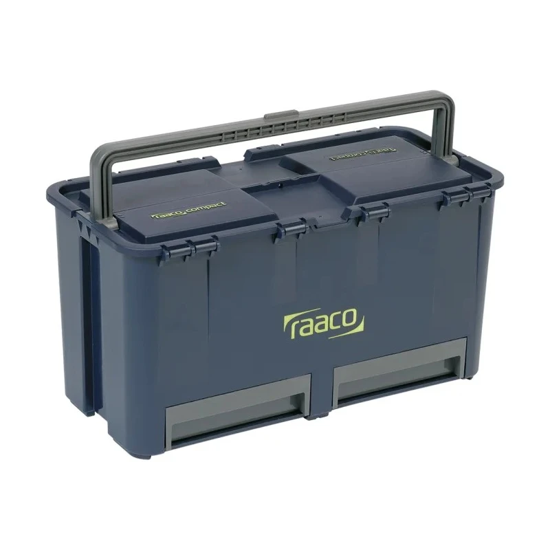 Raaco 2 Drawer Plastic Tool Box Grey 474 mm x 239 mm x 248 mm 136587