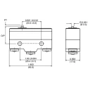 ZF Button Micro Switch, Screw Terminal, 20A, 250 V AC, SPDT GPTBNA01