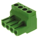 TE Connectivity Buchanan Series Pluggable Terminal Block 4-Contact 5.08 mm Pitch 1 Row 300V AC 15A 796634-4
