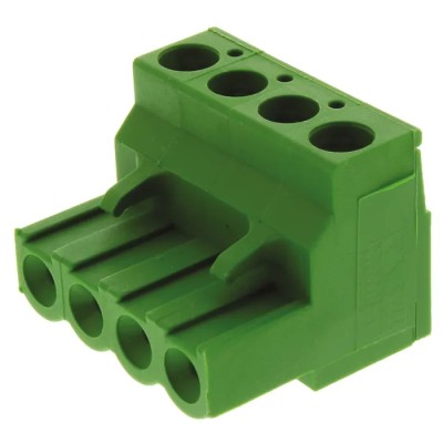 TE Connectivity Buchanan Series Pluggable Terminal Block 4-Contact 5.08 mm Pitch 1 Row 300V AC 15A 796634-4