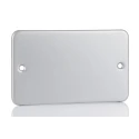 RS PRO Steel Grey 2 Gang Blanking Plate for Outlet Back Boxes 361-1956