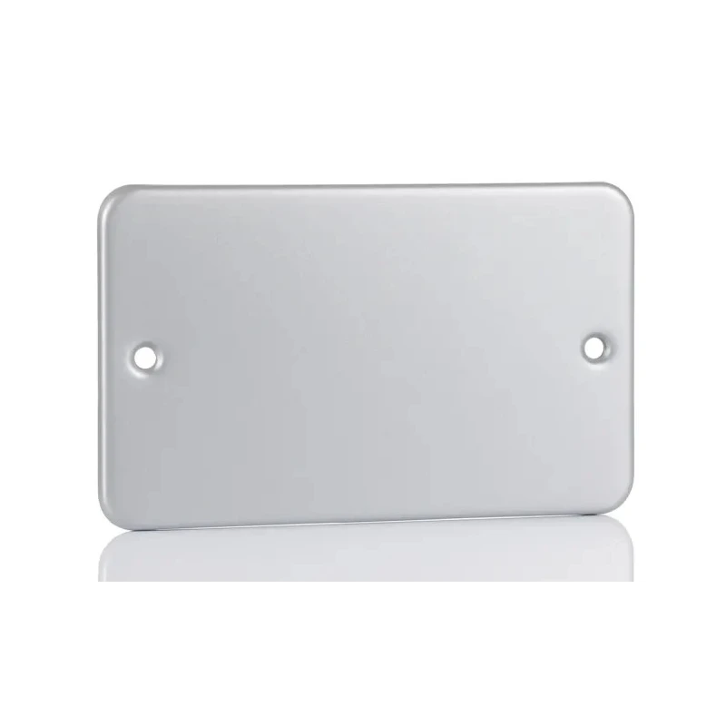 RS PRO Steel Grey 2 Gang Blanking Plate for Outlet Back Boxes 361-1956
