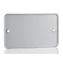 RS PRO Steel Grey 2 Gang Blanking Plate for Outlet Back Boxes 361-1956