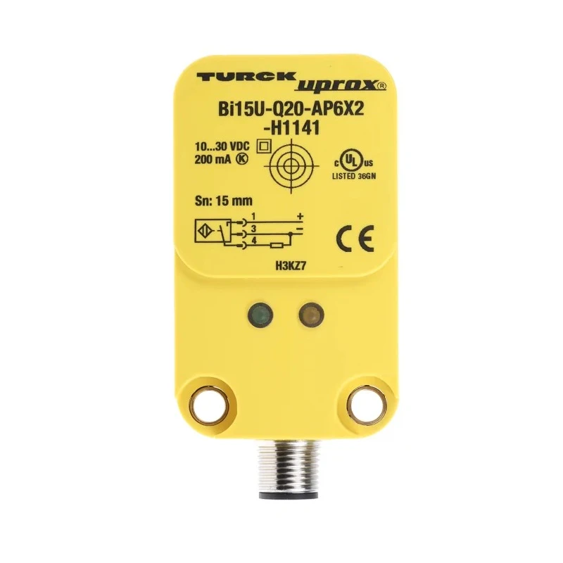 Turck Block Inductive Proximity Sensor M12 Thread, PNP Output, 30 V DC, 200mA, 15 mm Detection Range Bi15U-Q20-AP6X2-H1141