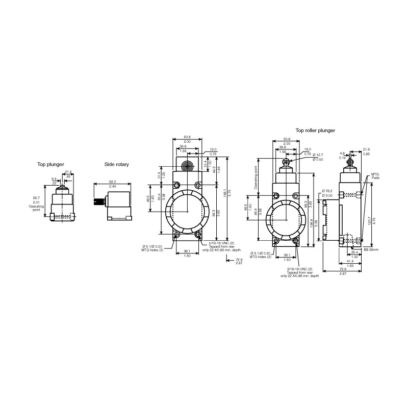 Honeywell Technologies BX Series Roller Lever Limit Switch, 1 NO/1 NC, IP67, Aluminium Housing, 600V AC, 6A 