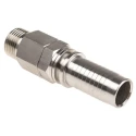 RS PRO Stainless Steel Hose Connector 19.05 mm ID Threaded 1/2 in BSP Male, 20 bar 362-7119