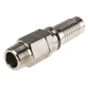 RS PRO Stainless Steel Hose Connector 19.05 mm ID Threaded 1/2 in BSP Male, 20 bar 362-7119
