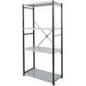 RS PRO Steel Grey Open Starter Bay Shelf Unit 2.1 m Height x 400 mm Width x 400 mm Depth 519-396