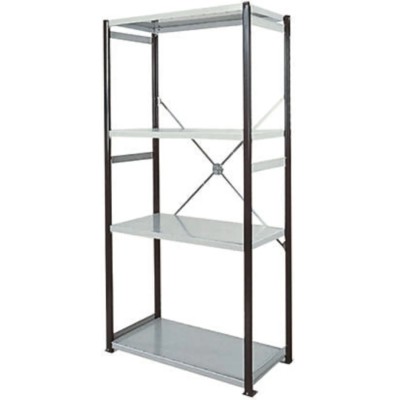 RS PRO Steel Grey Open Starter Bay Shelf Unit 2.1 m Height x 400 mm Width x 400 mm Depth 519-396