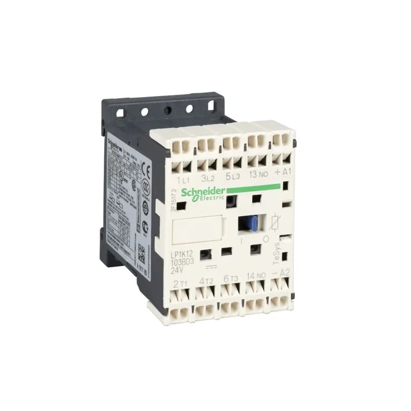 Schneider Electric LP1K Contactor, 24V DC Coil, 3-Pole, 12 A, 5.5 kW, 3 NO, 690V AC LP1K12103BD