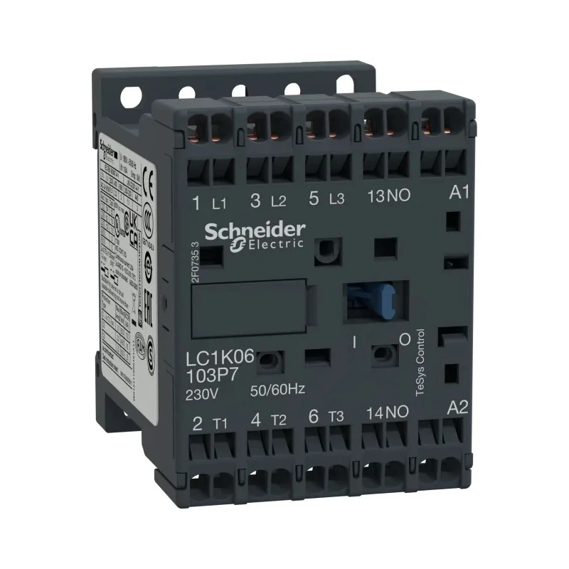 Schneider Electric LC1K Contactor 3-Pole 24V AC Coil 9A 4kW 690V AC 3 NO LC1K09103B7