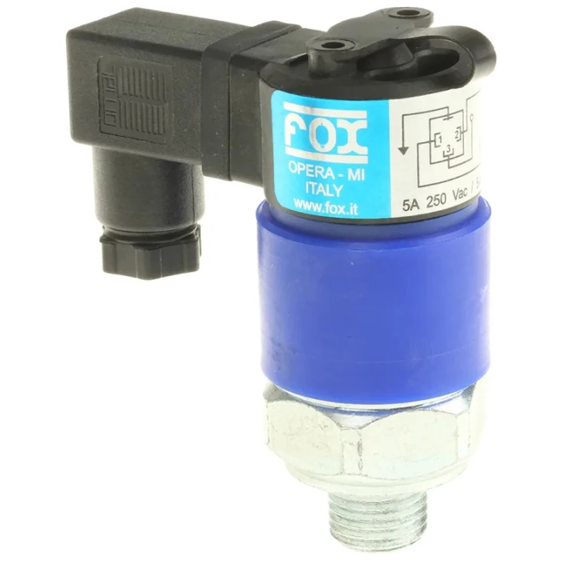 RS PRO Adjustable Pressure Switch, NC Contact, 10 bar to 100 bar Range, 250V AC, 500mA, IP65, Steel Construction 363-5996