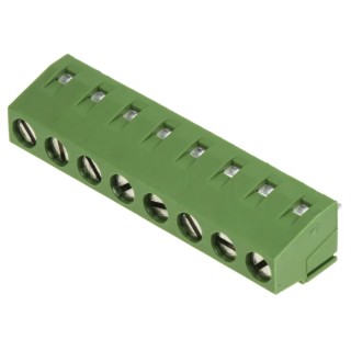 TE Connectivity Buchanan Series 8-Contact 5 mm Pitch 1 Row PCB Terminal Block 282836-8