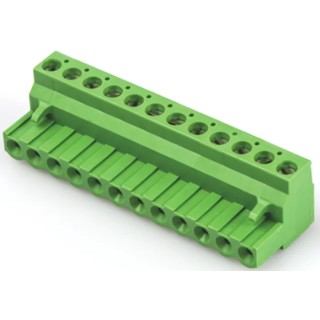 TE Connectivity Pluggable Terminal Block 12-Contact 5.08 mm Pitch 1 Row 15A Current Polyamide Housing 1-796634-2