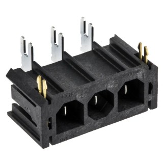 Molex Sabre Series Right Angle Through Hole PCB Header 3 Contacts 7.49 mm Pitch 1 Row Shrouded 43160-3103