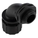 Adaptaflex Conduit Fitting 13 mm Nominal Size, M16 Thread, Polyamide 66 Material, Black IP66 Rated AL13/M16/C90