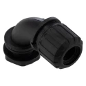 Adaptaflex Conduit Fitting 13 mm Nominal Size, M16 Thread, Polyamide 66 Material, Black IP66 Rated AL13/M16/C90
