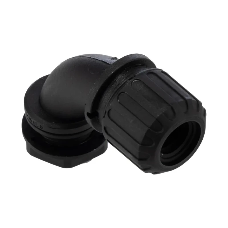 Adaptaflex Conduit Fitting 13 mm Nominal Size, M16 Thread, Polyamide 66 Material, Black IP66 Rated AL13/M16/C90