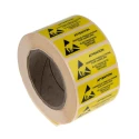 RS PRO Yellow Paper ESD Label Attention Text 38 mm x 16 mm 364-3571