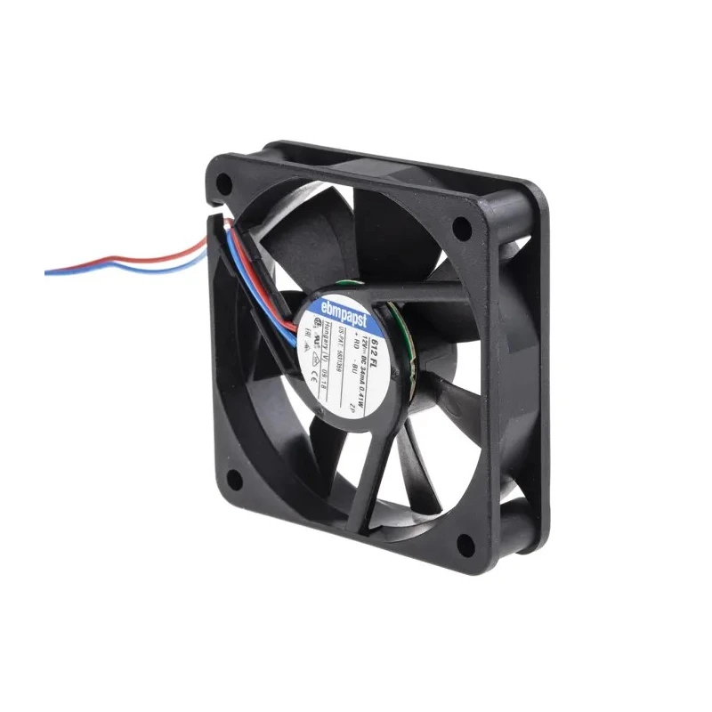 ebm-papst 600 F Series Sleeve Bearing DC Axial Fan 12V dc, 400 mW, 33 mA, 60 mm x 15 mm x 15 mm 612FL