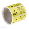 RS PRO Yellow Vinyl ESD Attention Label Self-Adhesive 50 mm x 25 mm 364-3593