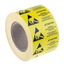 RS PRO Yellow Paper ESD Label Attention Text 50 mm x 25 mm 364-3587