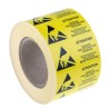 RS PRO Yellow Paper ESD Label Attention Text 50 mm x 25 mm 364-3587