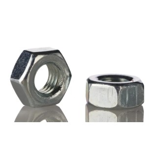 RS PRO Bright Zinc Steel Hex Nut M8, DIN 934 527-612