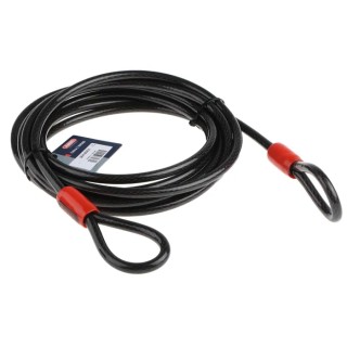 ABUS Steel Security Cable 5 m Length, 10 mm Diameter, Two Loop Ends XR7200 0500