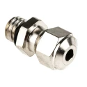 SES Sterling A1 Series Metallic Nickel Plated Brass Cable Gland M6 Thread 2 to 2.5 mm Cable Diameter IP68 IP69K A1000.06.025