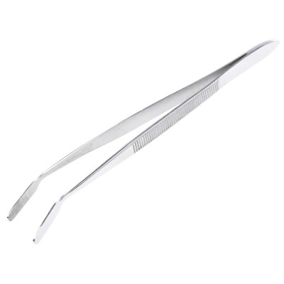 RS PRO 150mm Stainless Steel Serrated, Flat Tweezer 547-694