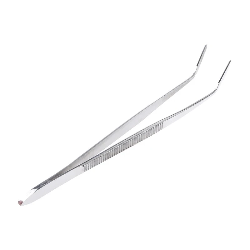 RS PRO 150mm Stainless Steel Serrated, Flat Tweezer 547-694
