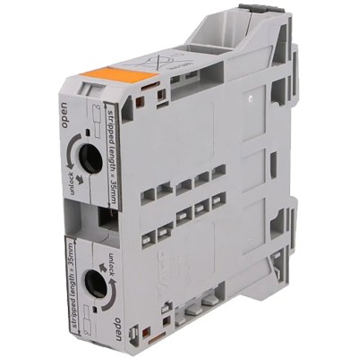 WAGO 285 Series Feed Through Terminal Block Grey 95mm² Cable CSA 1-Level 2 Positions Cage Clamp 285-195