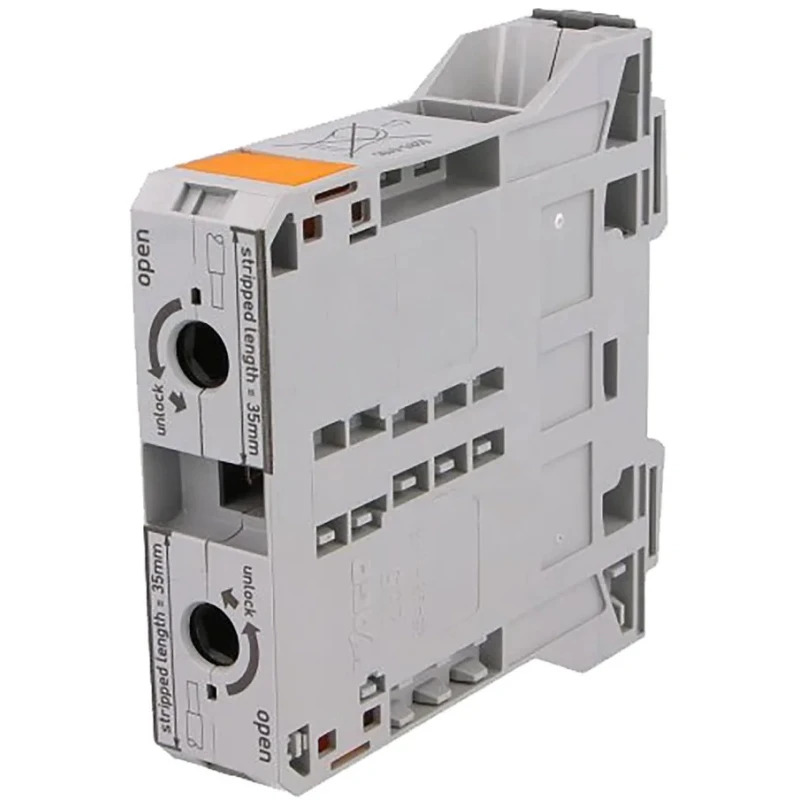 WAGO 285 Series Feed Through Terminal Block Grey 95mm² Cable CSA 1-Level 2 Positions Cage Clamp 285-195