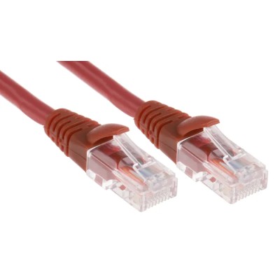 RS PRO Cat5e Ethernet Cable 10 m Red RJ45 Male to RJ45 Male U/UTP Low Smoke Zero Halogen 556-427