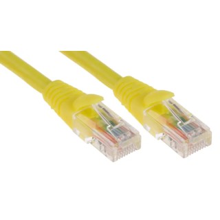 RS PRO Cat5e Ethernet Cable 2 m Yellow RJ45 Male to RJ45 Male U/UTP Low Smoke Zero Halogen 556-437