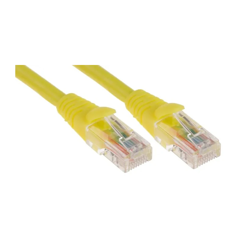 RS PRO Cat5e Ethernet Cable 2 m Yellow RJ45 Male to RJ45 Male U/UTP Low Smoke Zero Halogen 556-437