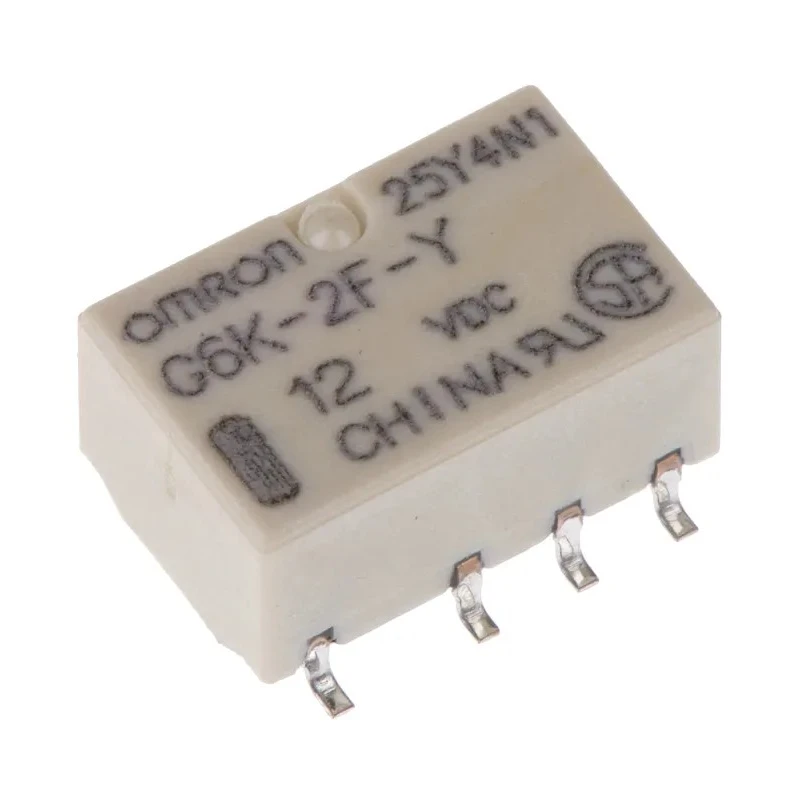 Omron Signal Relay Surface Mount DPDT 12V DC Coil 1A Switching Current G6K-2F-Y DC12